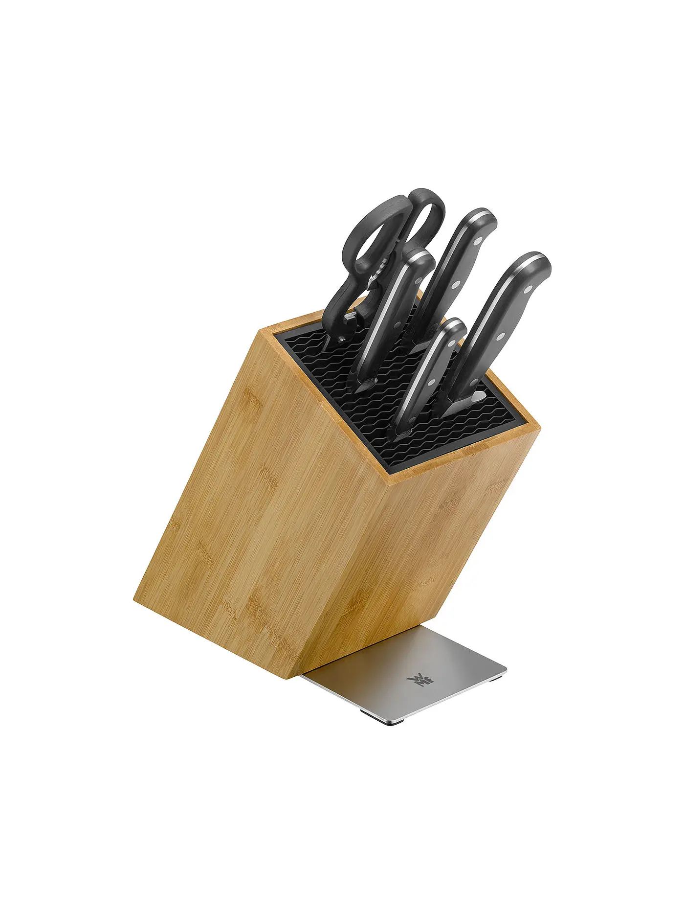 WMF | Spitzenklasse Plus Messer Set mit FlexTec Messerblock 6-teilig Bambus | 